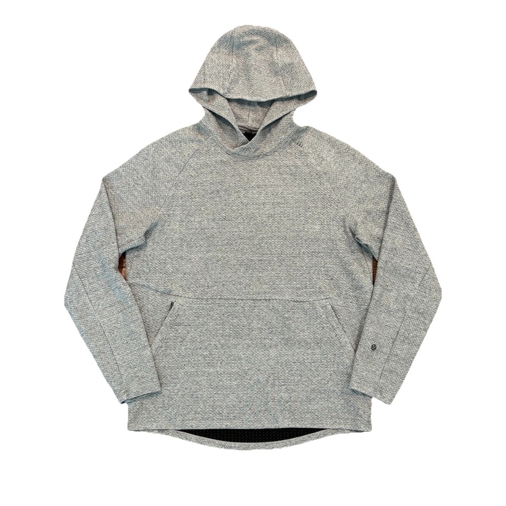 Lululemon At Ease Hoodie Mens M Heathered Melody Light Grey Pullover Sweatshirt